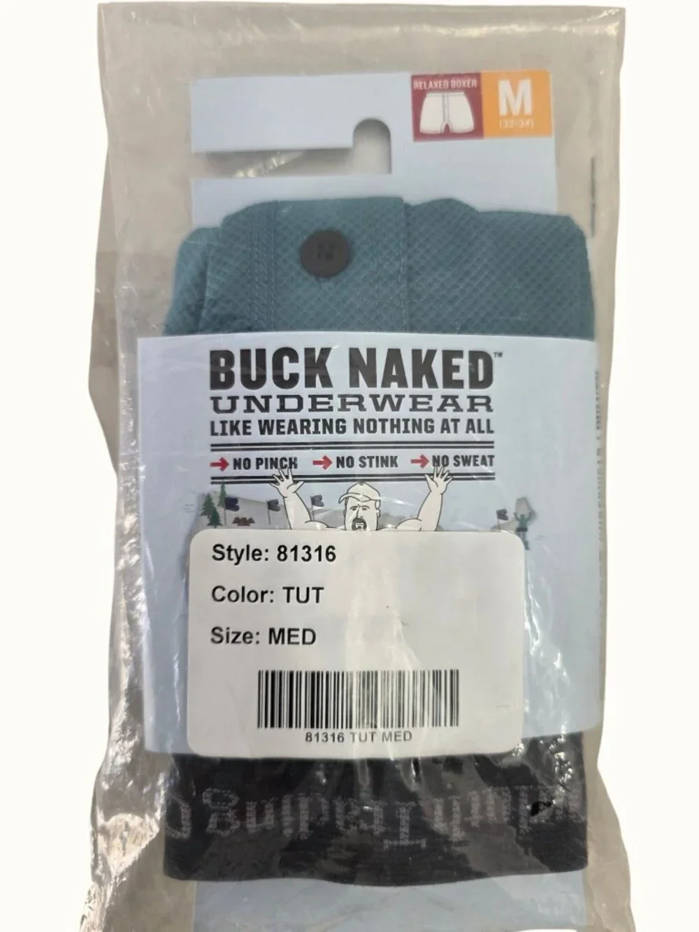 Duluth Trading Buck Naked Performance Boxer Briefs Mens M 32-34 NWT Teal Green